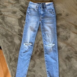 Medium Blue American Eagle high rise skinny jeans